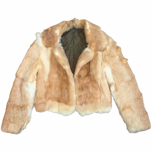 Old Rabbit Coat Vintage | Jackets & Coats | Vintage Rabbit Fur Cropped Coat Jacket ...